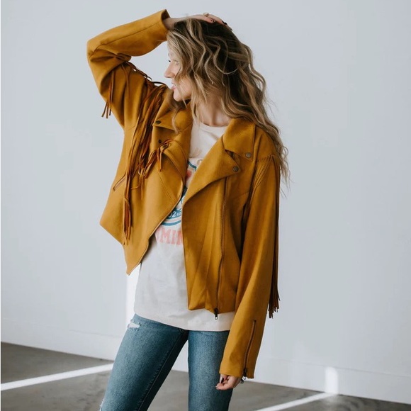 Lauriebelles: Bethanie Fringe Moto Jacket - Picture 1 of 4